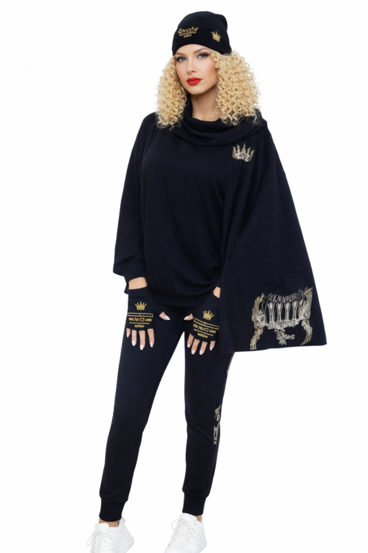 komplet czapka z rękawicami i szalikiem