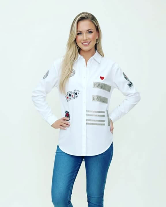 Koszula „Royal Cards White” - obrazek 4