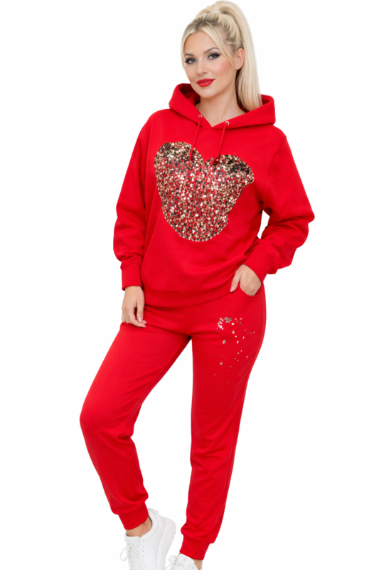 Komplet dresowy damski z kapturem