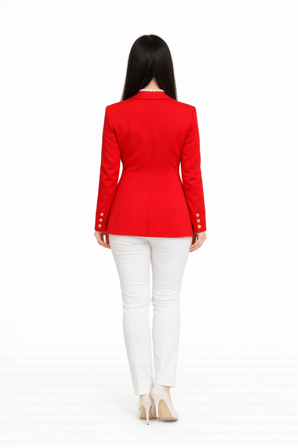 Elegancka Marynarka Damska Classic Red - obrazek 4