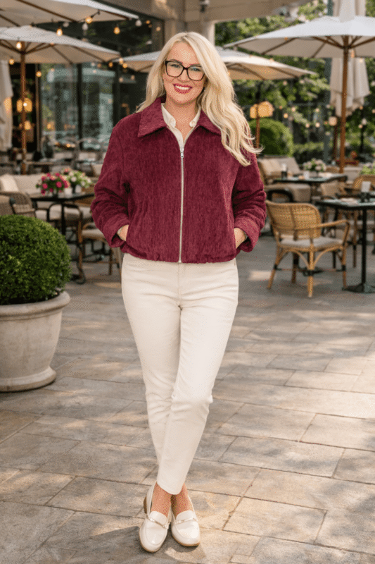 Kurtka welwetowa wiosenna