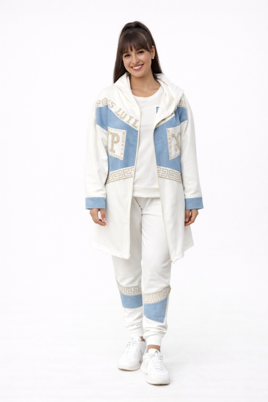 Kostium trzyczęciowy  z cekinami