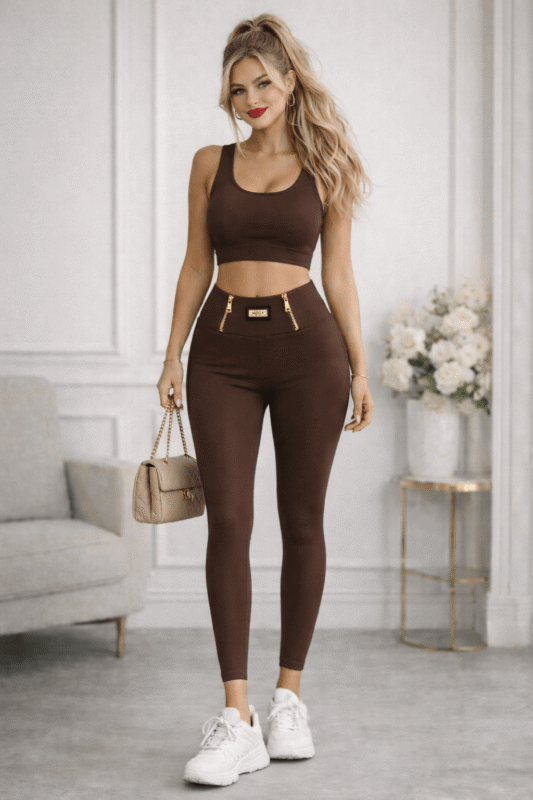 Legginsy modelujące z wysokim stanem