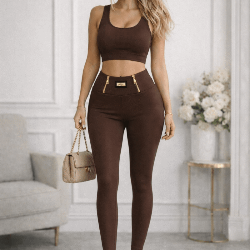 Legginsy modelujące z wysokim stanem